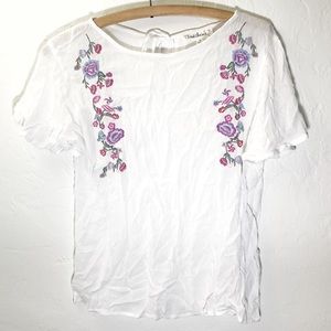 Cloud Chaser Embroidered Floral Blouse